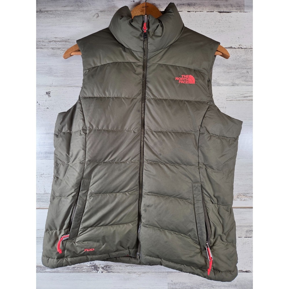 The North‎ Face 700 Women's Puffer Vest Jacket Outdoor Travel Green S Pre-owned